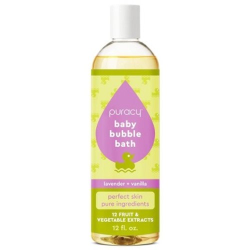 Puracy Perfect Skin, Pure Ingredients Bubble Bath for Children - with 12 Fruit & Vegetable Extracts - Natural Lavender & Vanilla - 12 fl oz