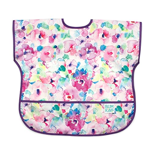 Bumkins Bibs, Baby and Toddler Bibs, Bibs for Girls and Boys, Large for 1-3 Years, Short Sleeve Waterproof Bib for Kids