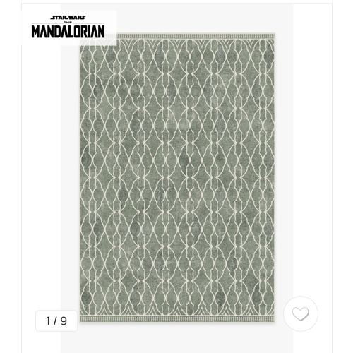 Grogu™ Trellis Sage Green Tufted Rug | Ruggable