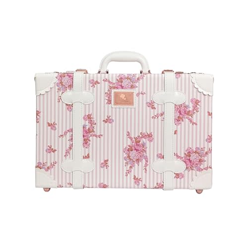 Unitravel Baby Keepsake Case, 18" Handmade Memory Storage Box, Newborn Keepsake Box, Vintage Suitcase for Baby Shower, Baptism, Naming Ceremony or Birthday (floral)
