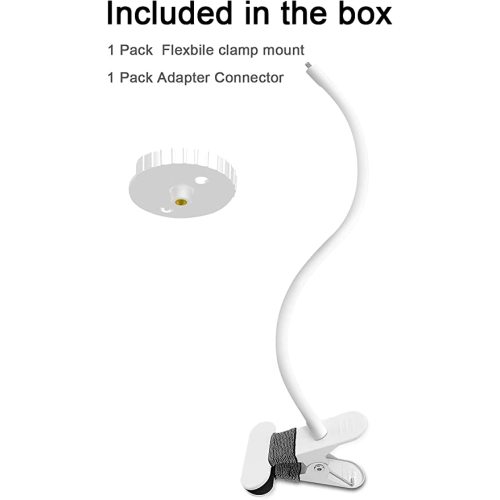 Flexible Clip clamp Mount Compatible with Infant Optics DXR-8 and DXR-8 PRO Video Baby Monitor Camera 15.7 inches Flexible Long Gooseneck Arm, Baby Monitors Holder for Crib Baby Camera Stand