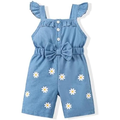 XUANHAO Baby Girl Clothes 12 18 24 Months Outfits For Girls Infant Toddler Girls' Clothing Ruffle Girls Pants Sets 6M-4T