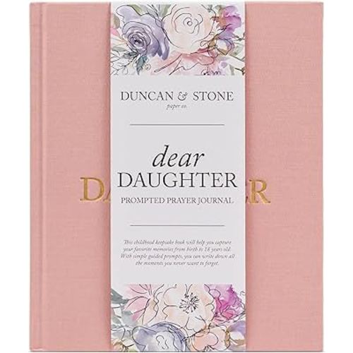 Mother Daughter Journal – Durable Dear Daughter Journal Keepsake – Linen Baby Memory Book - Unique Gifts for Daughter (Pink, 230 Pages)