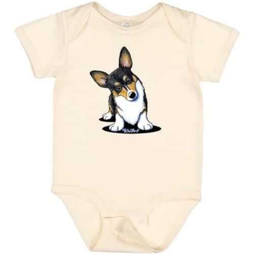 inktastic Tri Color Corgi Baby Bodysuit - KiniArt