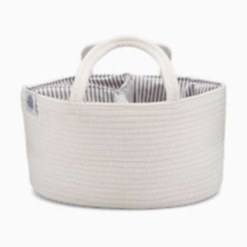 Parker Baby Co. Rope Diaper Caddy - White