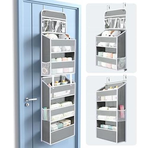 Yecaye 6-Shelf Detachable Over The Door Organizer - Heavy-Duty 44lb Capacity Bathroom Closet Organizers and Storage - Versatile Toy Storage Organizer for Baby Essentials Stuffed Animal Storage