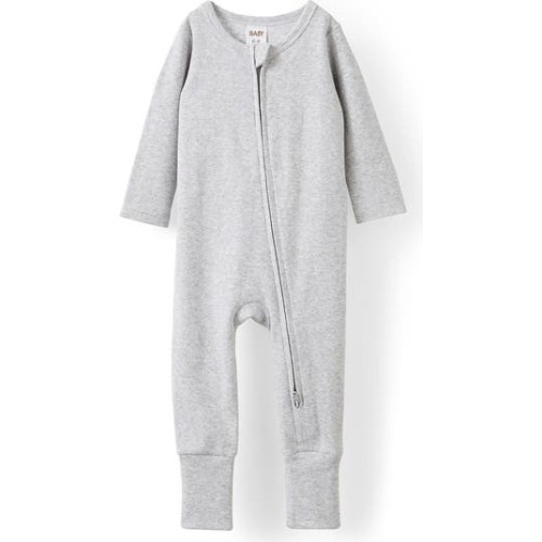 The Billie Long Sleeve Rib Romper, 3-6M