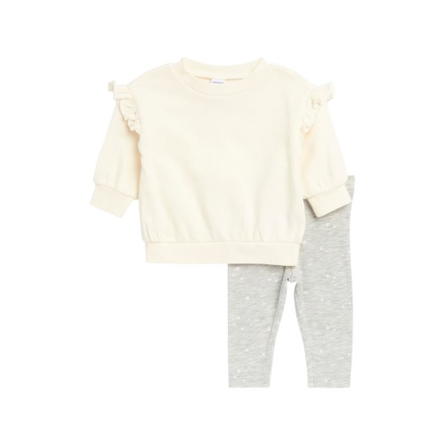 Resort Ruffle Cotton Sweatshirt & Cotton Blend Leggings Set, 12M
- Only a few left