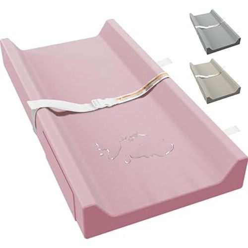 Vegan Leather Baby Changing Pad, Waterproof & Wipeable Soft Diaper Changing Mat Comfortable Infant Changing Station for Dresser & Table