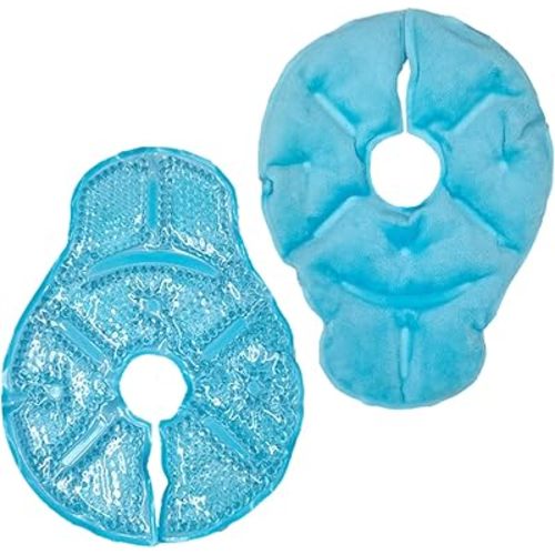 Reusable Breast Ice Packs, Breast Therapy Pack, Breastfeeding Essentials, for Breastfeeding Relief, Engorgement, Swelling Augmentation, Mastitis, Mastectomy Recovery, 2 Pack (Blue)