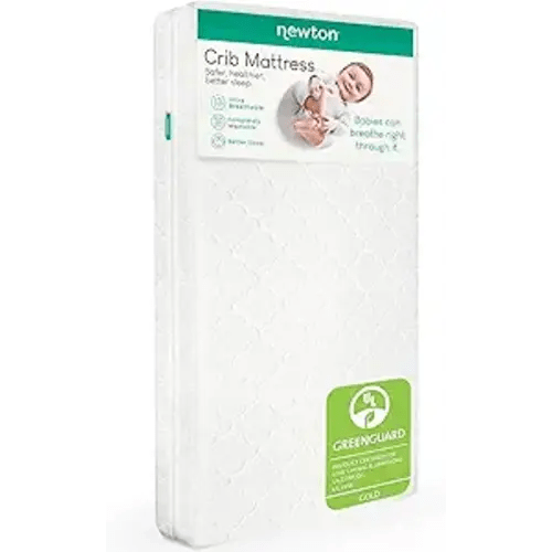 Newton Baby Crib Mattress and Toddler Bed - Ultra-Breathable Proven to Reduce Suffocation Risk, 100% Washable, 2-Stage, Non-Toxic Better Than Organic, Removable Cover - Deluxe 5.5" Thick- White