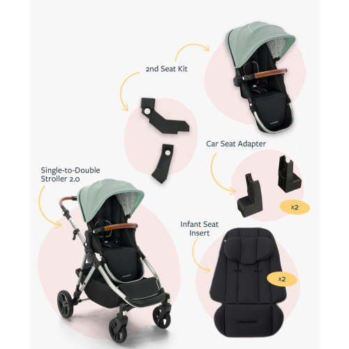 Mockingbird Stroller- Twins Bundle