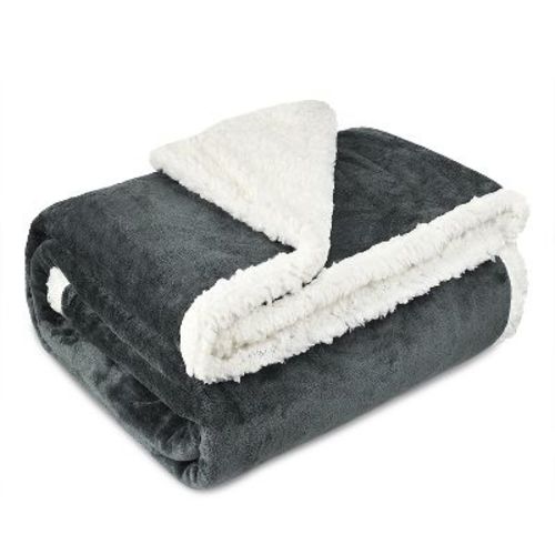 Catalonia Charcoal Grey Throw Blanket, Fluffy Plush Fleece Couch Blanket, Super Soft Fuzzy Blanket, Comfy Warm Throws, Comfort Caring Gift, 50"x60"