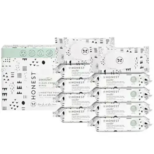 The Honest Company Clean Conscious Multi-Use Wipes | Hypoallergenic + Unscented for Sensitive Skin | Over 99% Water, Compostable, Plant Based, Baby Wipes | Pattern Play, 720 Count
