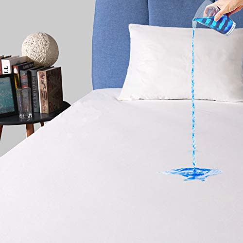 Safe and Sound Queen Mattress Protector, Premium 100% Waterproof Mattress Cover, Noiseless Breathable Soft, Fitted Deep Pocket 8-21 Inch Bed Cover, Vinyl Free