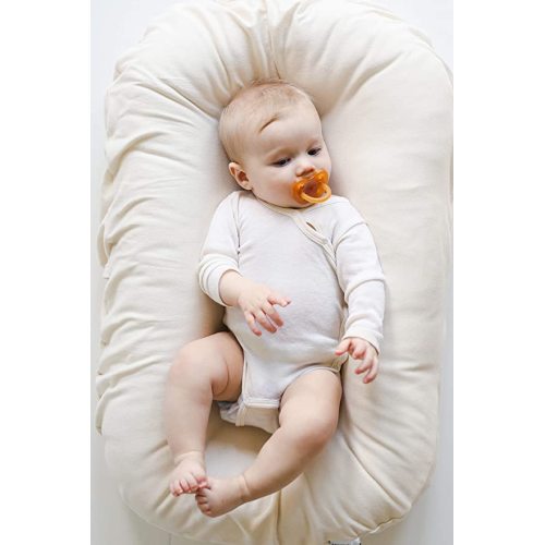 Snuggle Me OExtra Organic Cotton Cover for The Snuggle Me Infant Padded Loungers with Center Sling | Natural