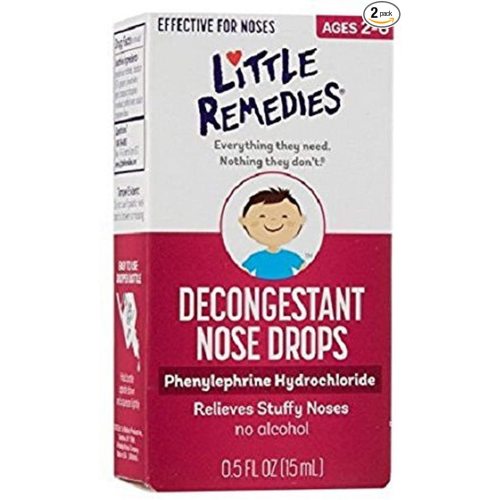 Little Remedies Noses Decongestant Nose Drops for Infants and Children, 2 Count,0.5 fl oz - 0.5 Fl Oz (Pack of 2)