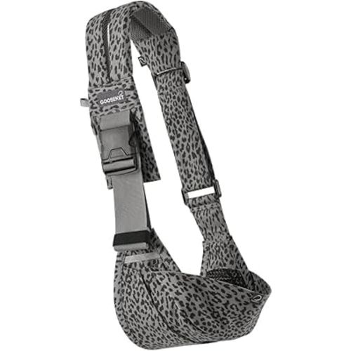 GOOSEKET 365 Toddler Carrier, 100% Cotton, Lightweight, Easy-to-USE, Portable, Suitable from 6-48 Months, Supports UP to 44LBS (Gray Leopard)