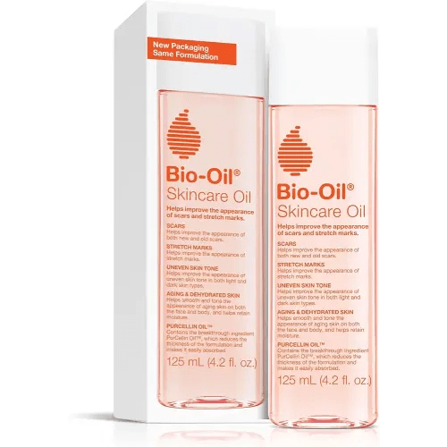 Bio-Oil Skincare Body Oil, Serum for Scars and Stretchmarks, Face Moisturizer Dry Skin, Non-Greasy, Dermatologist Recommended, Non-Comedogenic, For All Skin Types, with Vitamin A, E, 4.2 oz