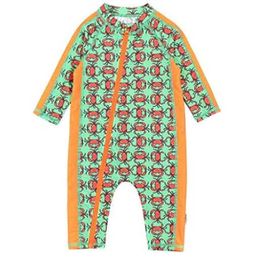 SwimZip Boys' Long-Sleeve UPF 50+ Swimsuit for Baby, Toddler, & Little Boys