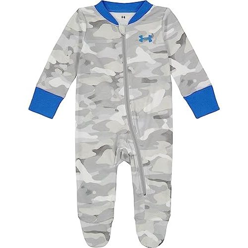 Under Armour Baby Boys' Coverall Footie, Zip-up Closure, Logo & Printed Designs