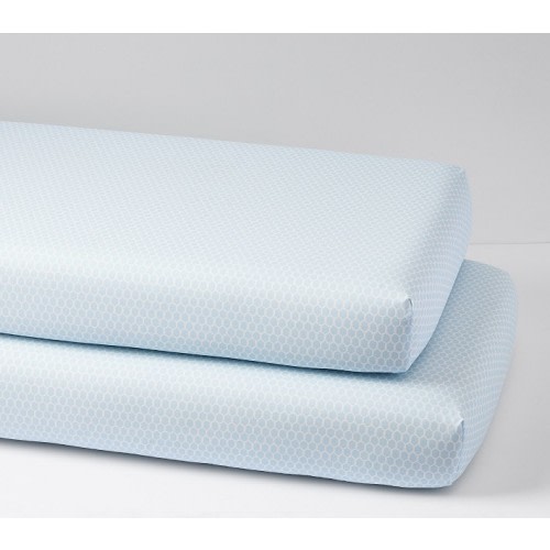 AERIN Trellis Organic Crib Fitted Sheet