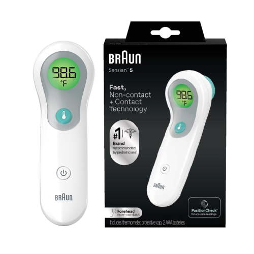 Braun No Touch Forehead Digital Thermometer, All Ages, White BNT300US HSA/FSA Eligible