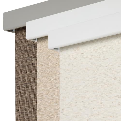 Persilux Free-Stop Cordless 100% Blackout Roller Shades for Windows, Natural Woven Fabric UV Protection Privacy Thermal Insulated Window Blinds for Indoor Windows, Home, Bedroom, Cream 36" W x 72" H