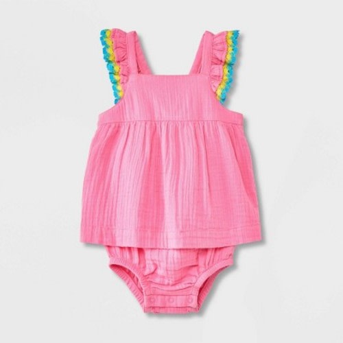 Baby Girls' Gauze Eyelet Jumpsuit - Cat & Jack™