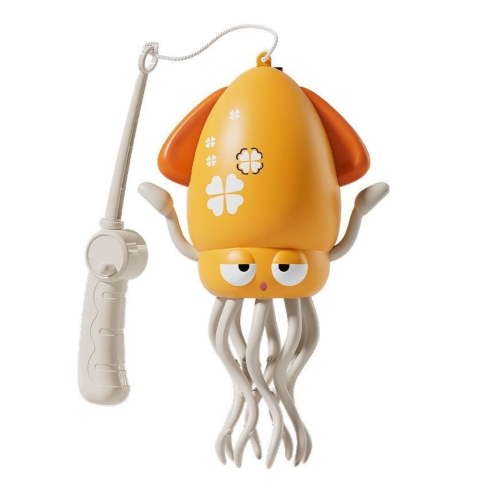 Dancing Octopus Toy Electric Auto-Avoid Octopus Toy - Dancing Squid Kids Toy, LED Light & Music Electric Octopus for Toddlers, Yellow