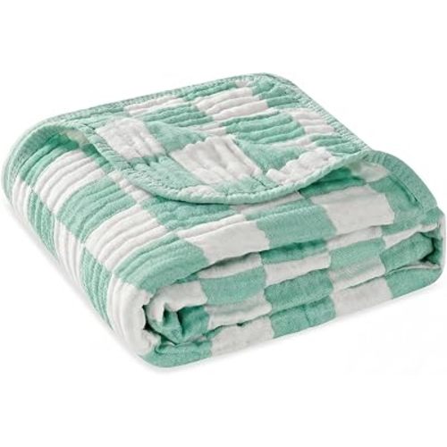 Ultra Soft Muslin Baby Blanket, A Versatile Swaddle and Bed Blanket for Babies, Toddlers, Boys, and Girls (1 Pack).