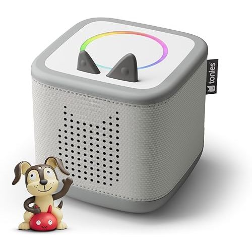 Toniebox 2 Audio Player Starter Set for Kids 1+ with Playtime Puppy - Moon Gray