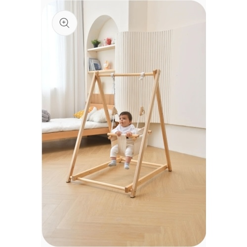 Spruce - Baby and Toddler Foldable Wooden Swing Set