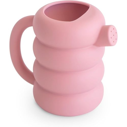 mushie Silicone Watering Can | Bath and Outdoor Play for Toddlers 10 Months+ (Peony)
