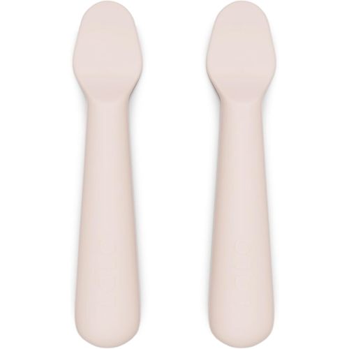 Lalo Little Spoon Set - 2 Piece Baby Spoons Set for Infants & Babies - Made From Food Grade Silicone Dishwasher Safe - Baby Feeding Essentials for Early Stage Mealtime - Grapefruit