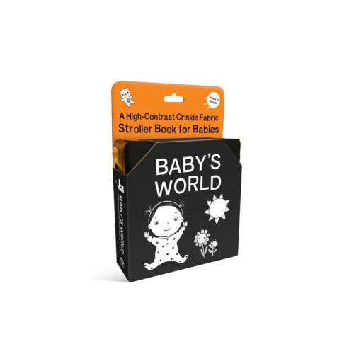 Baby's World: A High-Contrast Crinkle Fabric Stroller Book for Babies - (High-Contrast Books) by Duopress Labs (Bath Book)