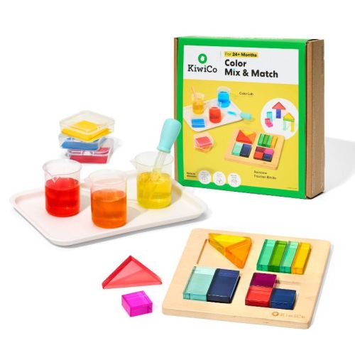 KiwiCo Color Mix & Match Wooden Toy Activity Play Center 24m+ - 23pc