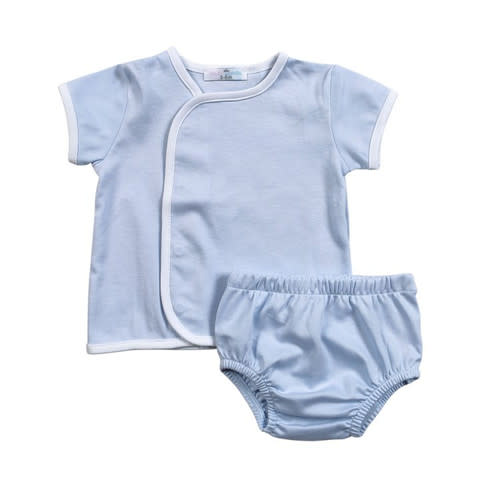 Blue Kimono Diaper Set