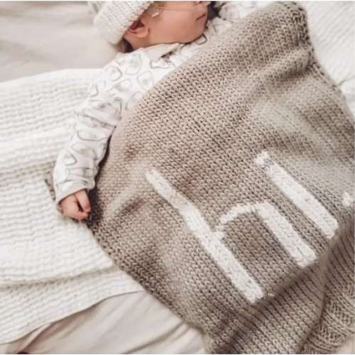 Hand Knitted Hi Blanket - Etsy