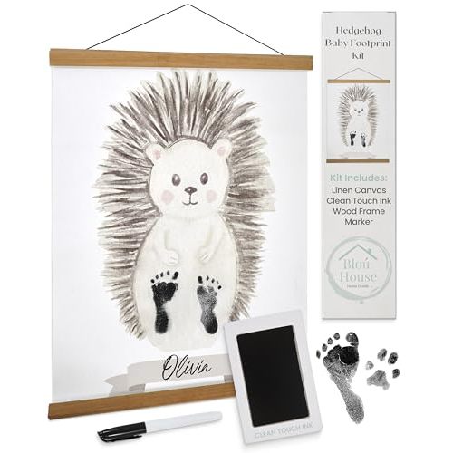 Hedgehog Baby Footprint Kit - Newborn Footprint Kit Maker for Keepsake, Memories, & Gifts