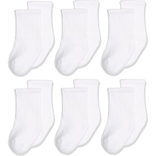 Jefferies Socks, Llc Unisex-baby Newborn 6 Pack Seamless Sport Half Cushion Crew Socks