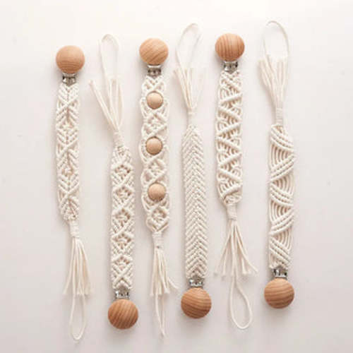Knitted Tassel Pacifier Chain | RYAN AND REMI