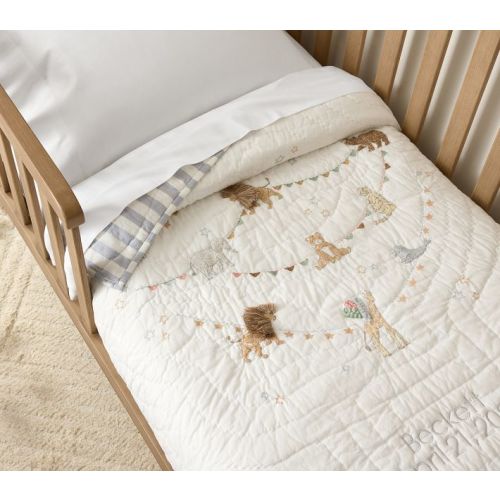 Party Animals Organic Baby Quilt | Pottery Barn Kids
