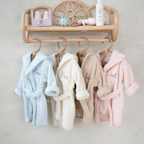 JBØRN Organic Cotton Baby Hooded Towelling Bathrobe (6m-2 years)