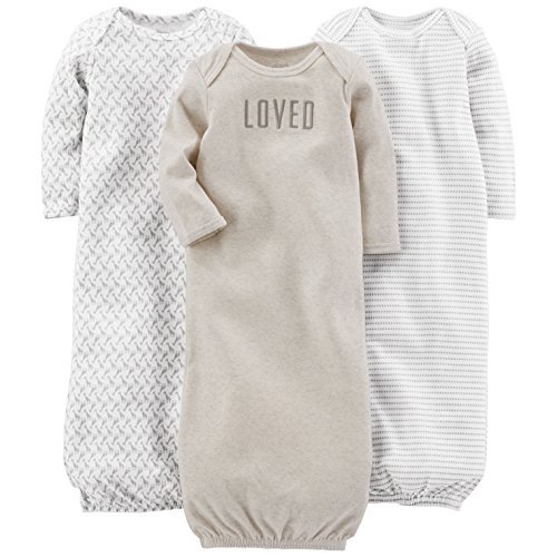 Simple Joys by Carter's Baby 3-Pack Neutral Cotton Sleeper Gown