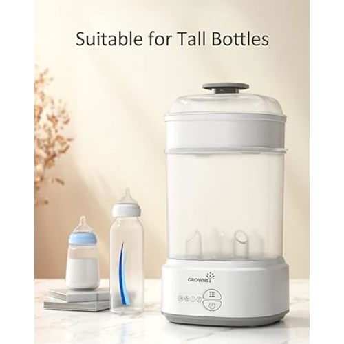 Bottle Sterilizer and Dryer, Compact Electric Steam Baby Bottle Sterilizer (Esterilizador de Biberones), Bottle Sanitizer for Baby Bottles, Pacifiers, Pump Parts - Sterilizer & Dryer
