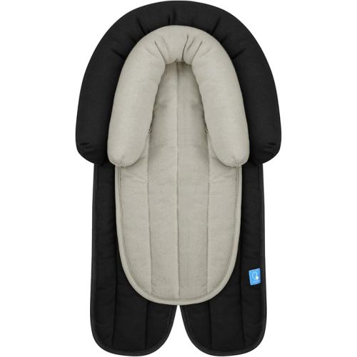 COOLBEBE Upgraded 2-in-1 Babybody Supports for Newborn Infant - Extra Soft Breathable Car Seat Insert Cushion Pad, Perfect for Carseat, Stroller, Swing, Bouncer Black