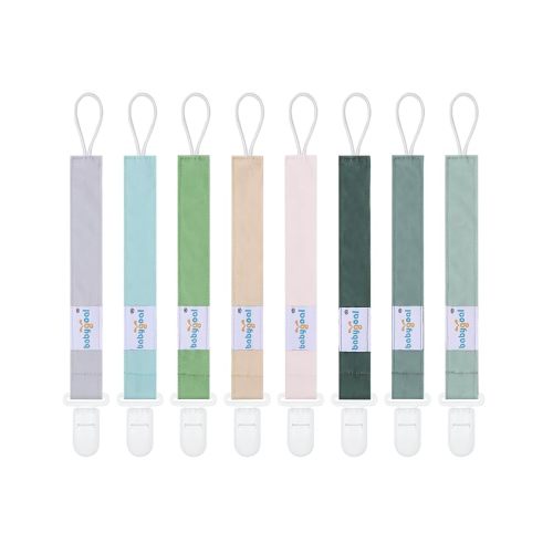 babygoal Baby Pacifier Clips 8 Pack, Pacifier Holder Clips Fits for Most Pacifier and Binkies-Neutral Color 8PS43