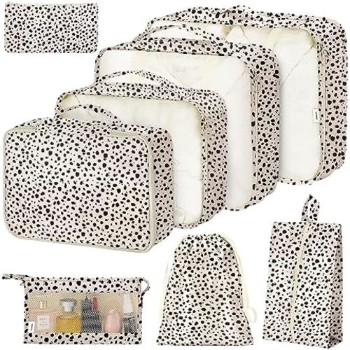 hatisan Packing Cubes for Suitcases,Packing Cubes with Shoe Bag, Cosmetics Bag, Clothing Bag, Accessories Bags Packing Cubes for Travel Luggage Organizer Women Men