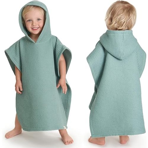 ZICOTO Soft Hooded Beach Towel for Kids - Cute Towel for Babies and Toddler Made of Waffle Cotton - Perfect Lightweight and Absorbent for Bath, Beach, Pool